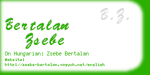 bertalan zsebe business card